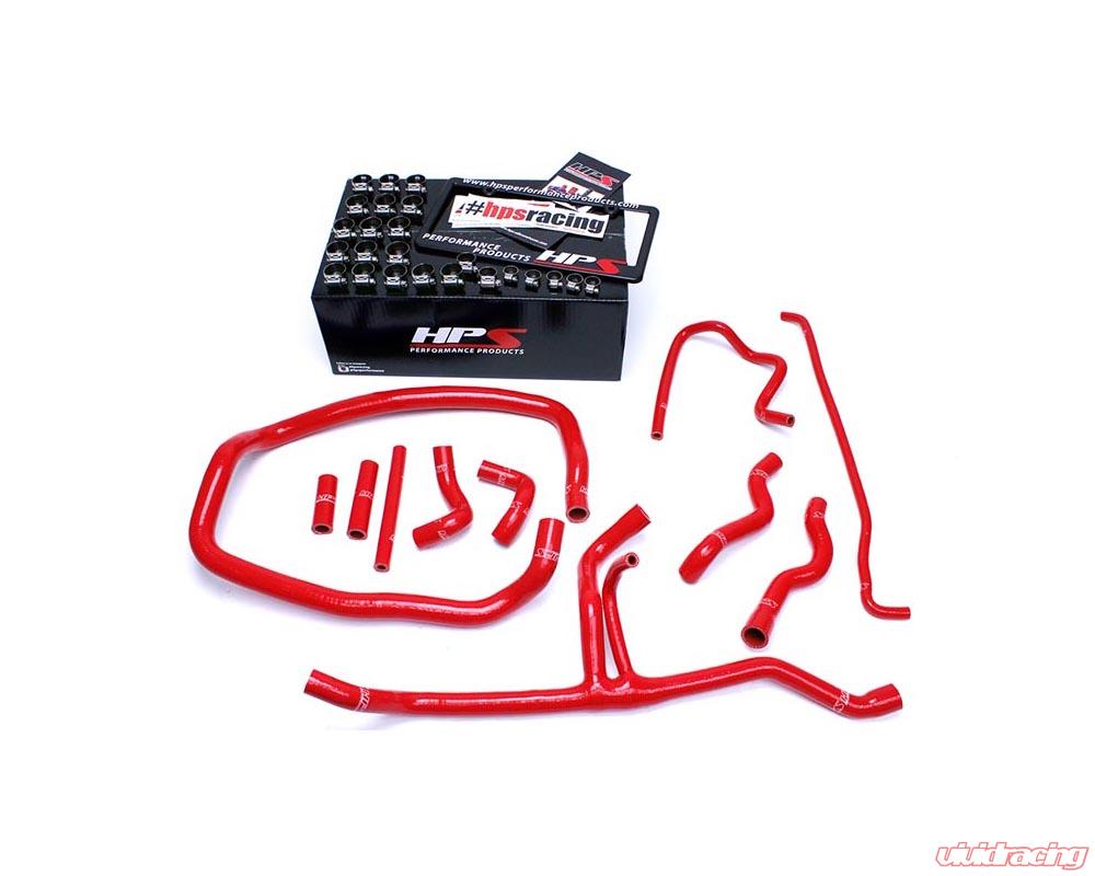 HPS Red Reinforced Silicone Heater Hose Kit Coolant for BMW 96-99 E36 M3 Left Hand Drive